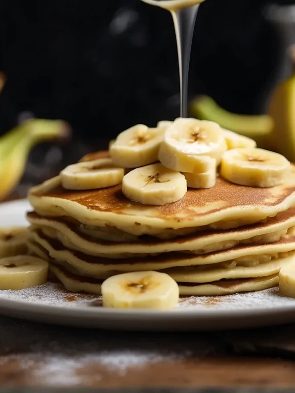 Receita de panquecas de banana simples