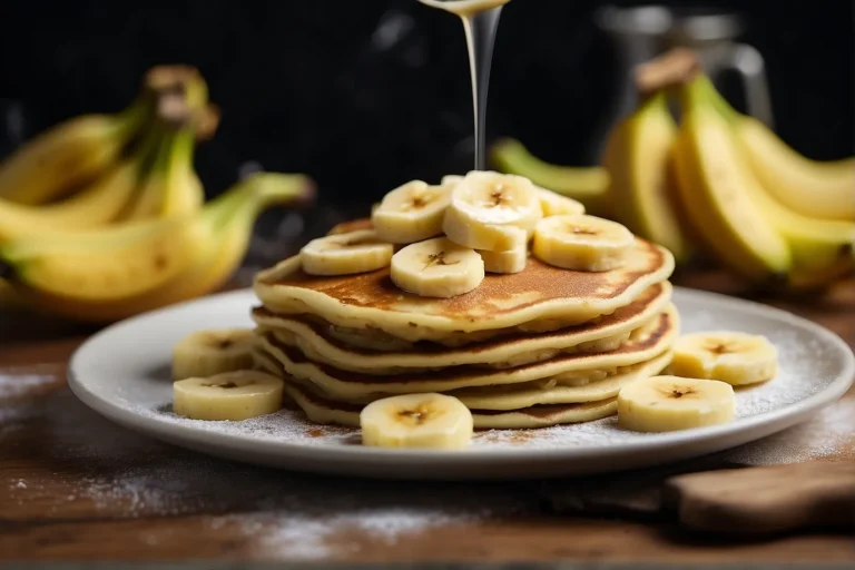 Receita de panquecas de banana simples